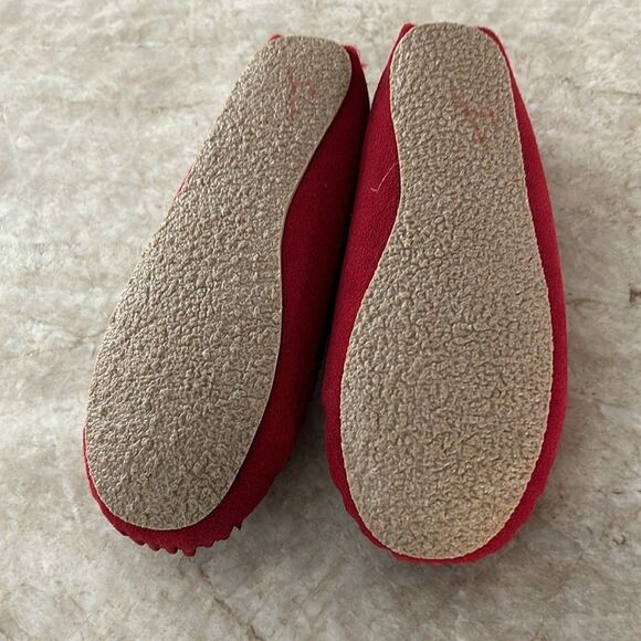 Minnetonka Red Suede Moccasins - Picture 5 of 6